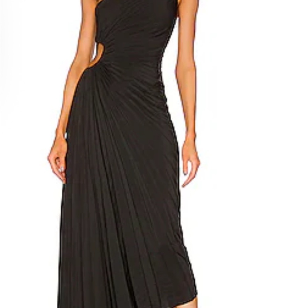 A.L.C. Delfina Black One-Shoulder Dress